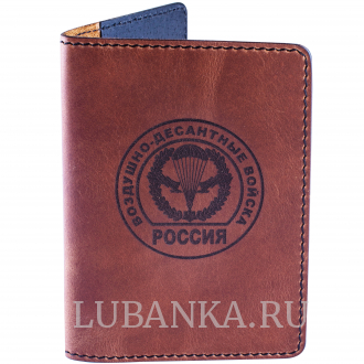 Обложка для паспорта ВДВ коричневая